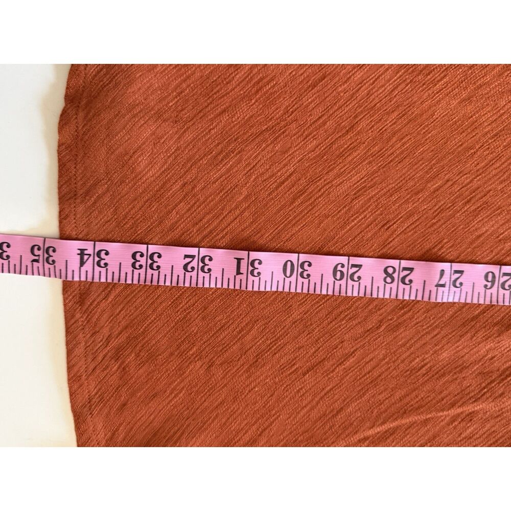 Eileen Fisher Linen Blend Maxi Skirt Burnt Orange Lagenlook Minimalist Boho Med - Picture 11 of 12